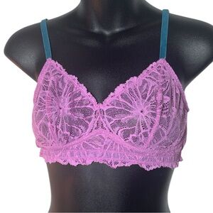 Dora Larsen womens colorblock lace sheet sexy bralette 34B/C